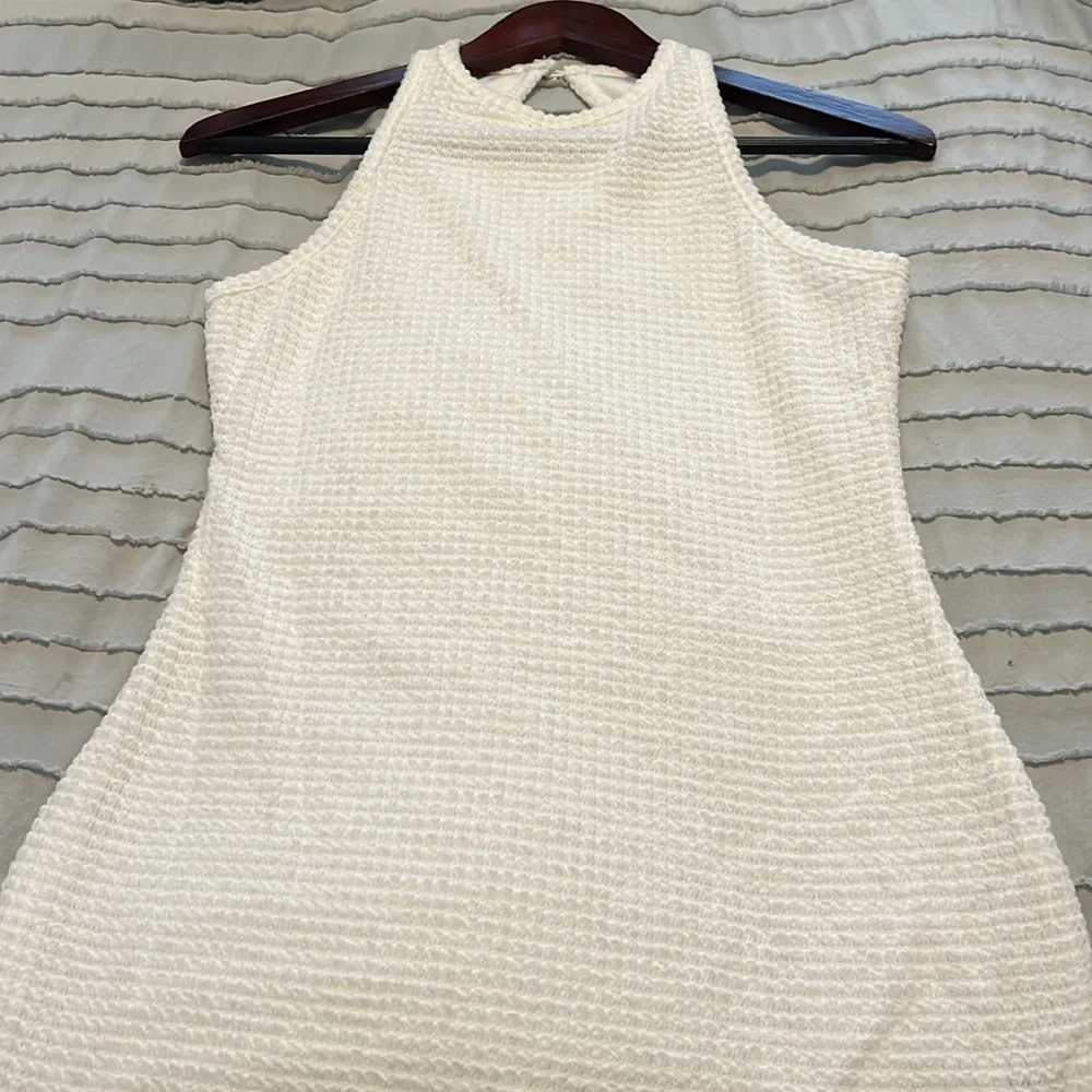 SIZE MEDIUM WHITE KNIT SHEIN DRESS. selling for $5. - Picture 2 of 3